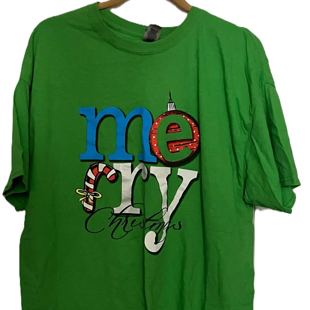 Christmas Short Sleeve T-Shirt Green Size XL